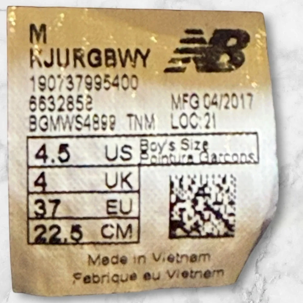 Kids New Balance Fuel Core Urge V2 size 4.5